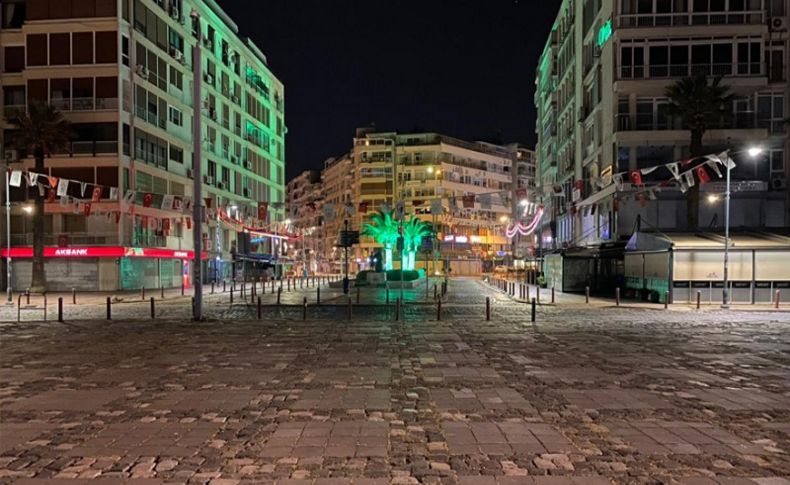 Kısıtlama başladı, İzmir sokakları sessizliğe büründü