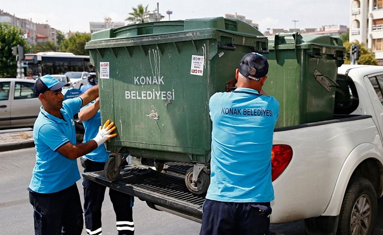 Konak'ta çöp konteynerleri yenilendi