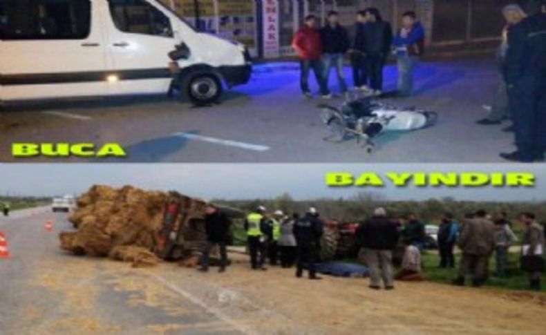 İzmir'de 2 feci kaza: 2 ölü 2 yaralı