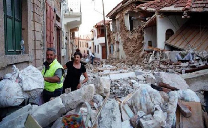 Midilli'de 254 ev ve işyerinde deprem zararı
