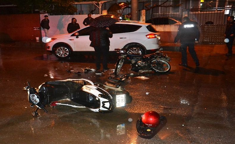 Ödemiş'te iki motosiklet çarpıştı