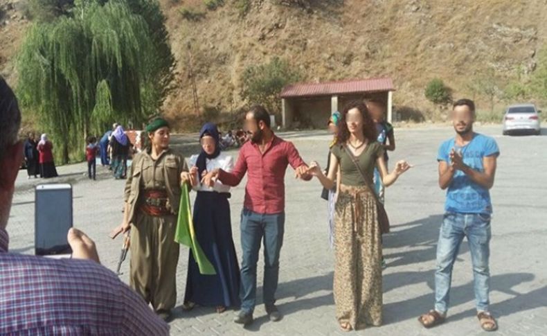 PKK'lılarla halay çekti, gözaltına alındı