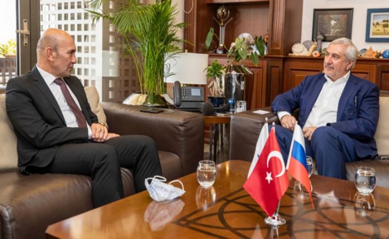 Rusya-Türkiye İş Konseyi heyetinden Başkan Soyer’e ziyaret
