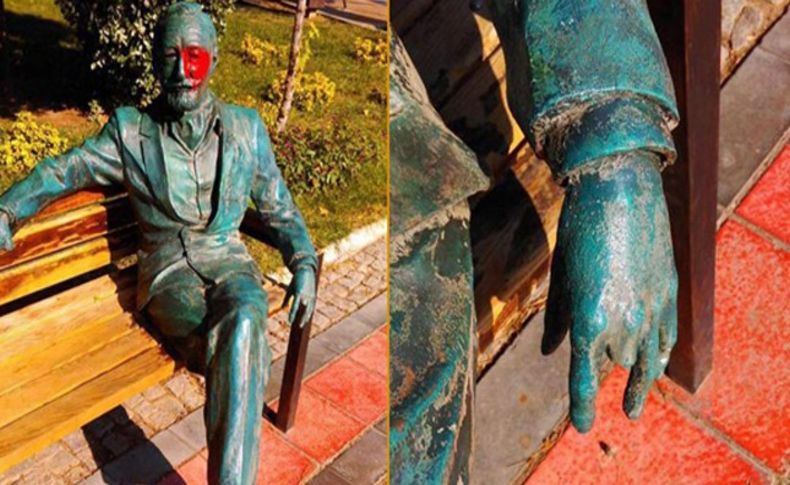 İzmir’de Seba heykeline çirkin saldırı