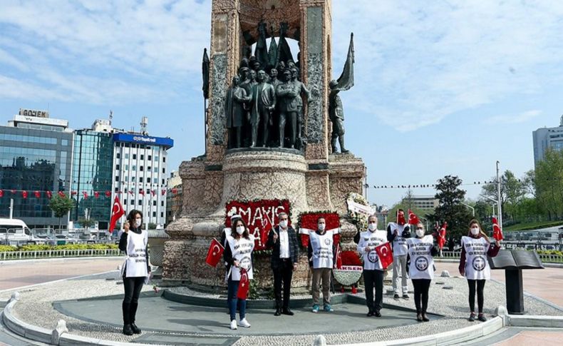 Taksim'de corona gölgesinde 1 Mayıs
