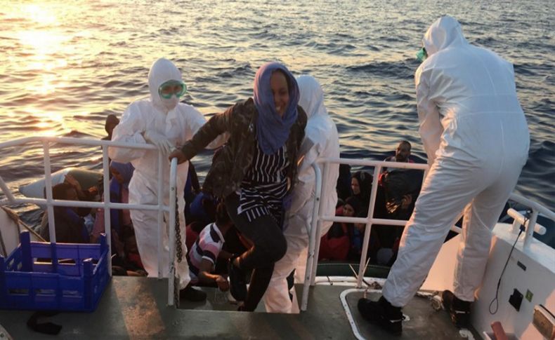 Türk kara sularına geri itilen 65 sığınmacı kurtarıldı