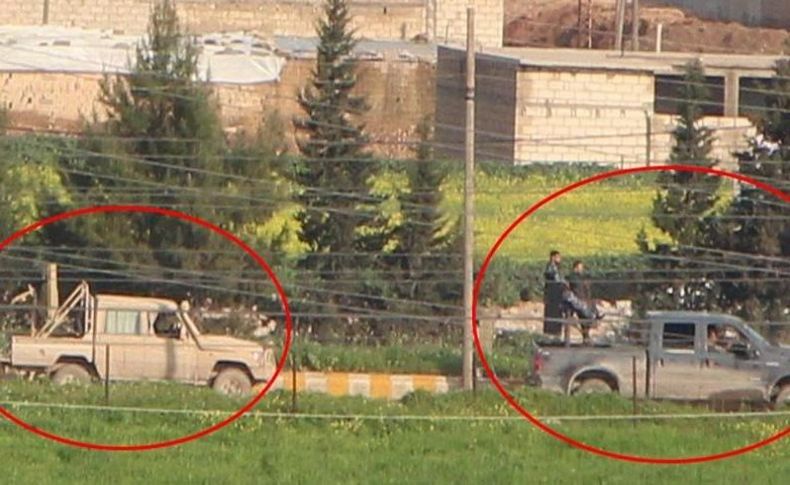 YPG’li teröristlerin Suriye’deki konvoyu görüntülendi