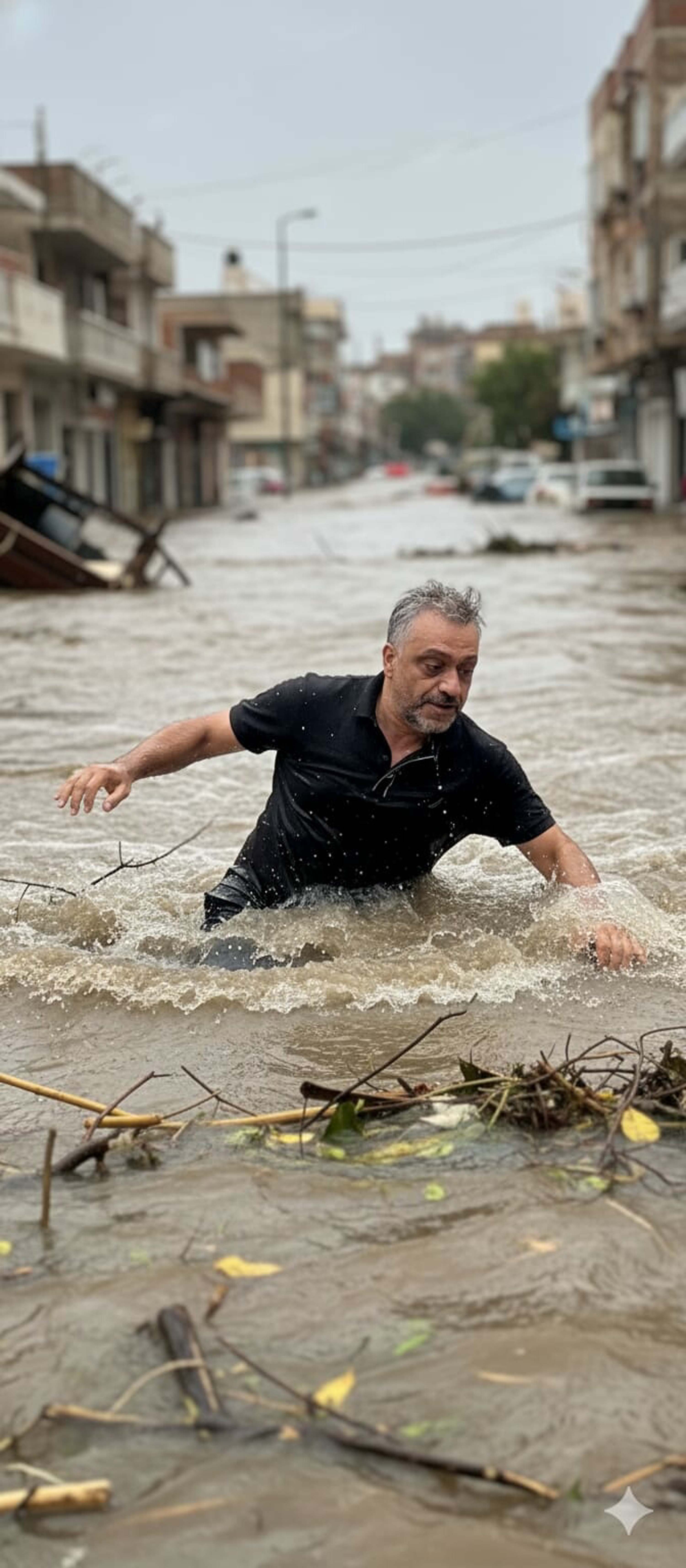 Foça'yı sağanak vurdu!