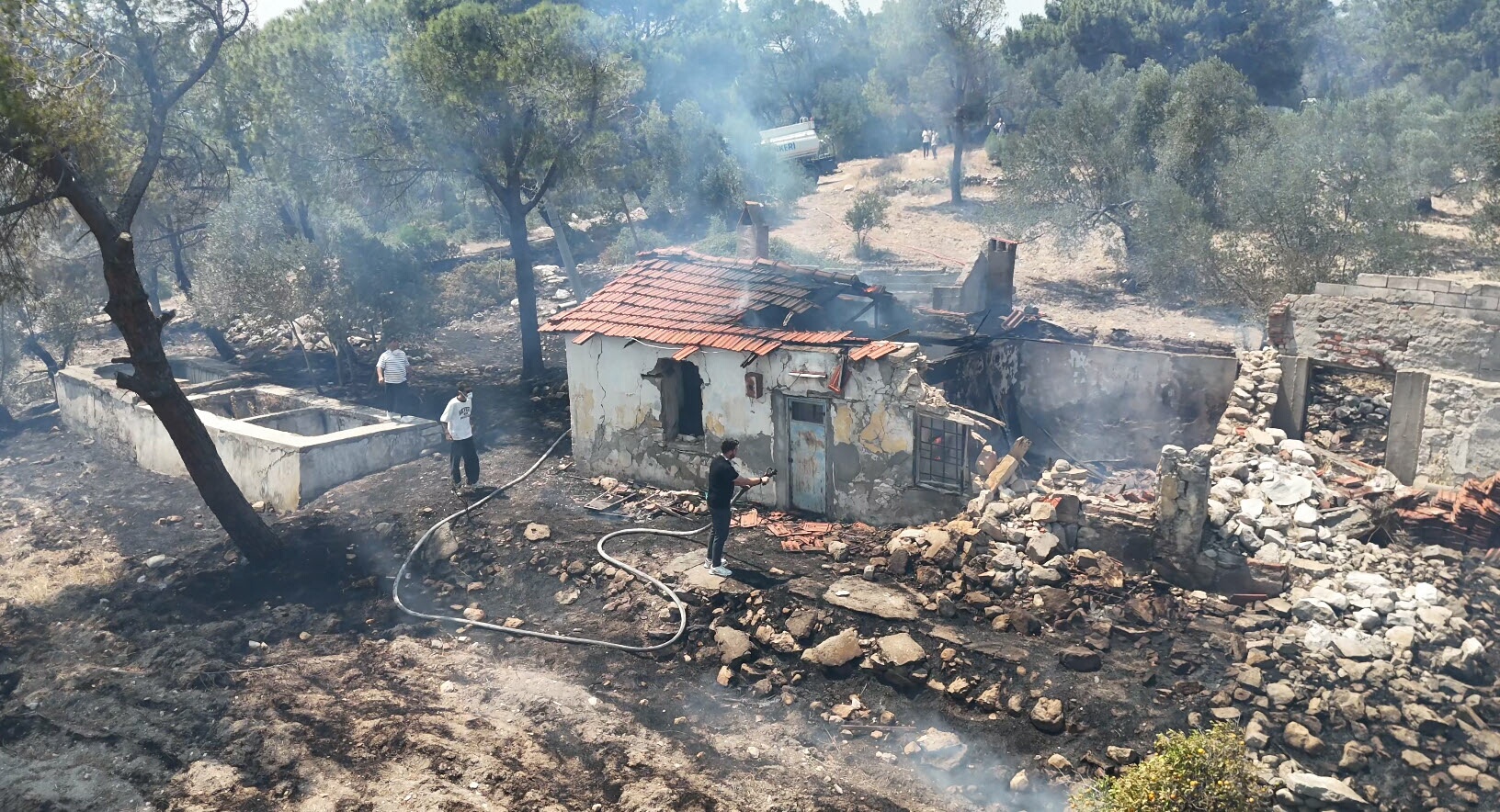 Karaburun'da orman yangını