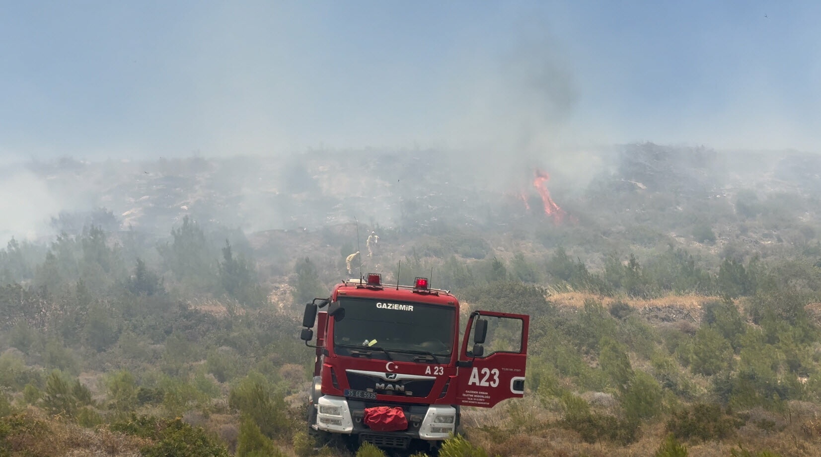 Karaburun'da orman yangını