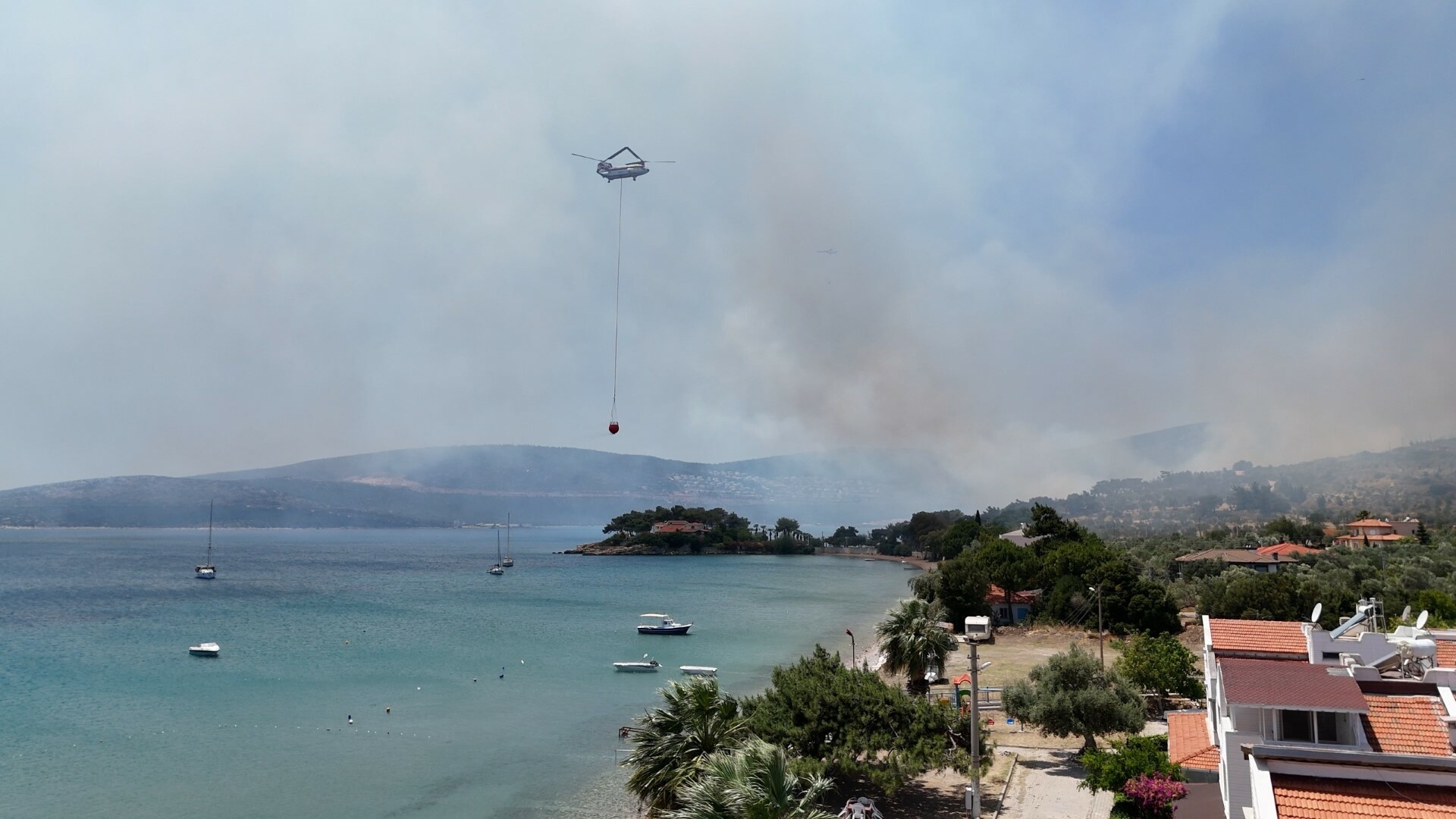 Karaburun'da orman yangını