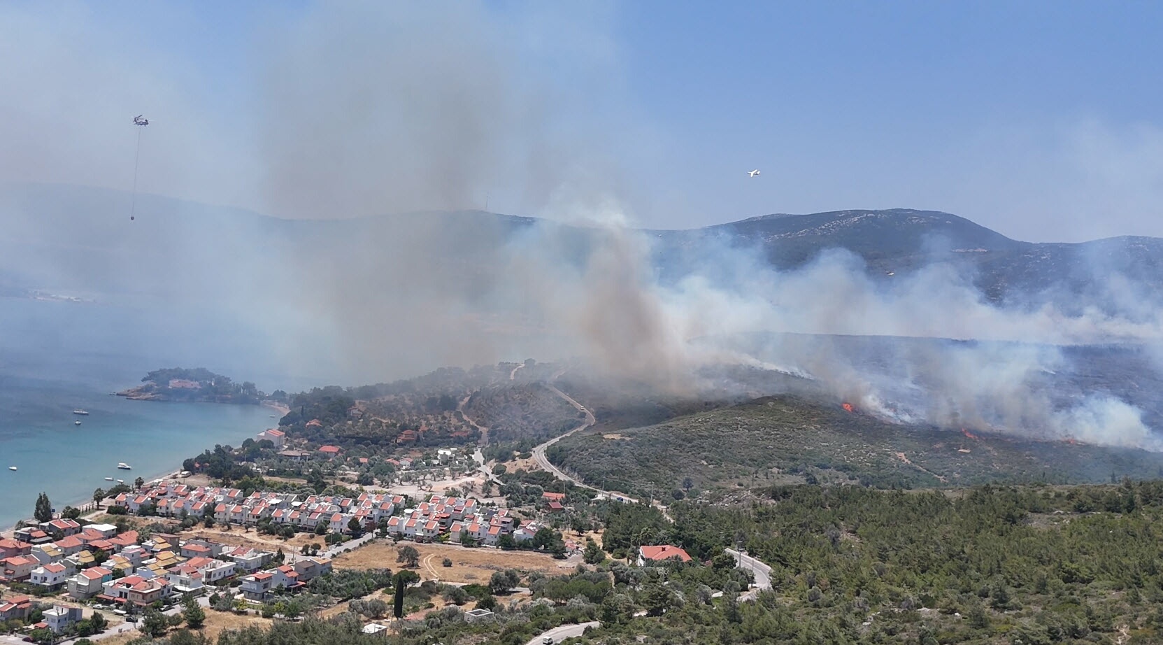Karaburun'da orman yangını