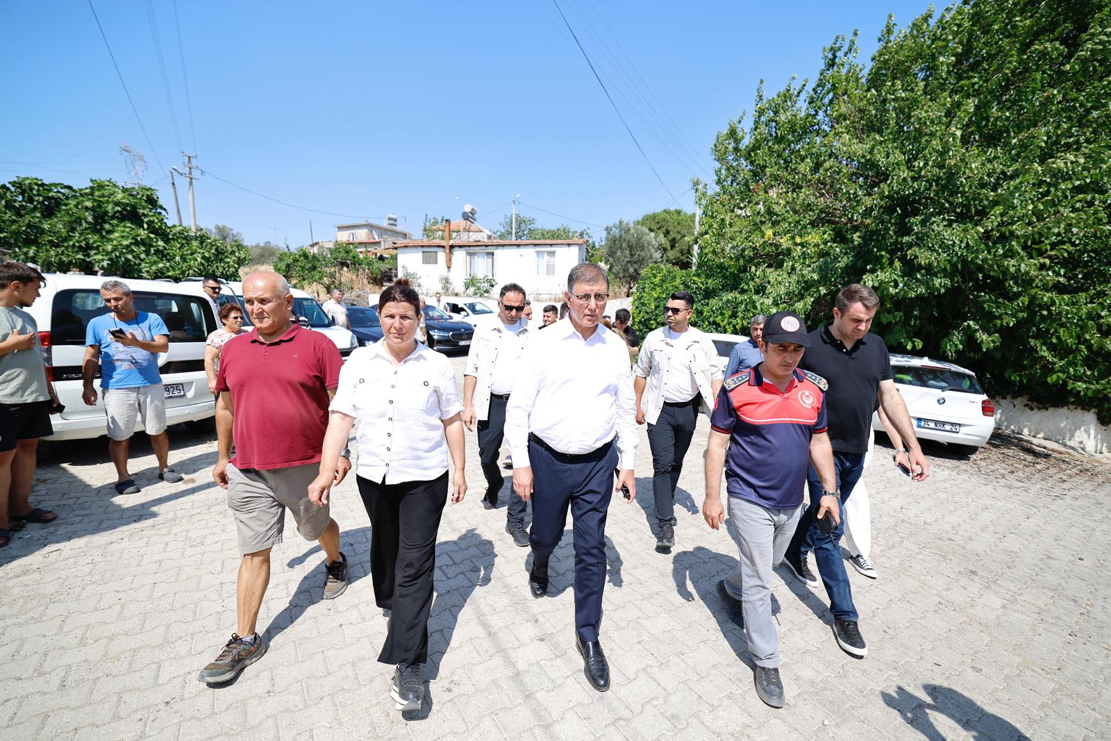 Foça'daki yangın bölgesinden yeni görüntüler!