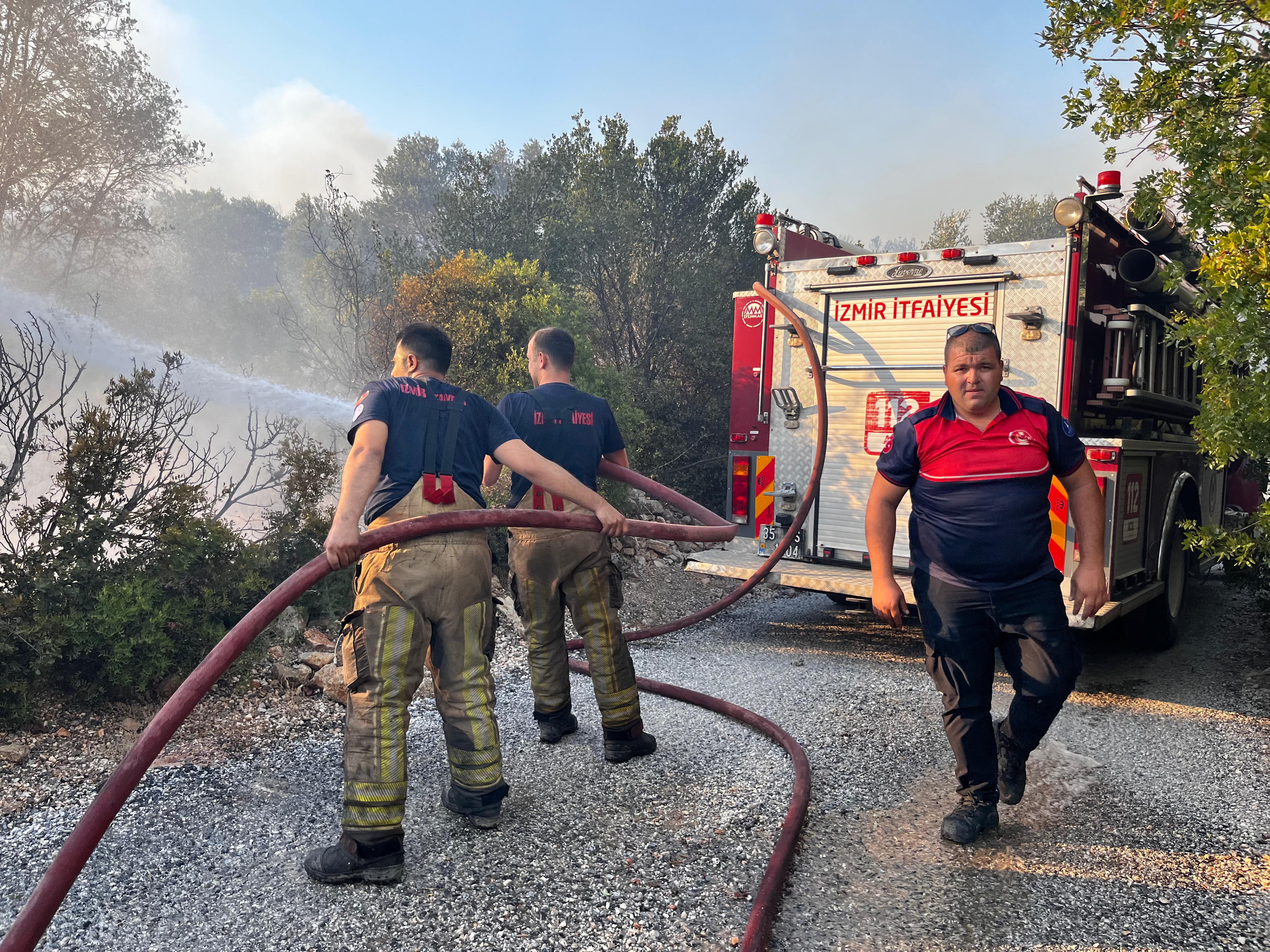 Çeşme'de orman yangını 