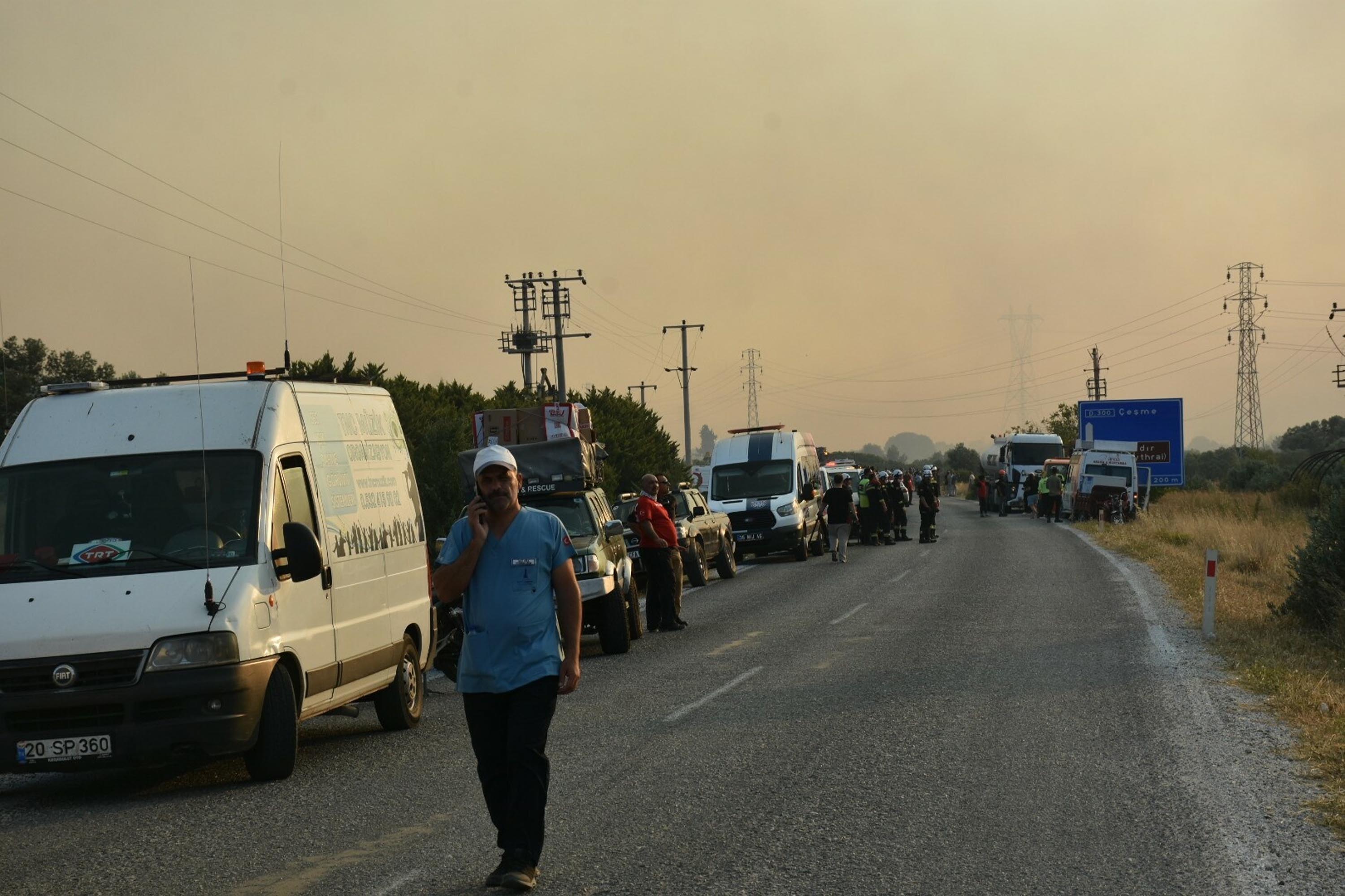 Çeşme'de orman yangını 