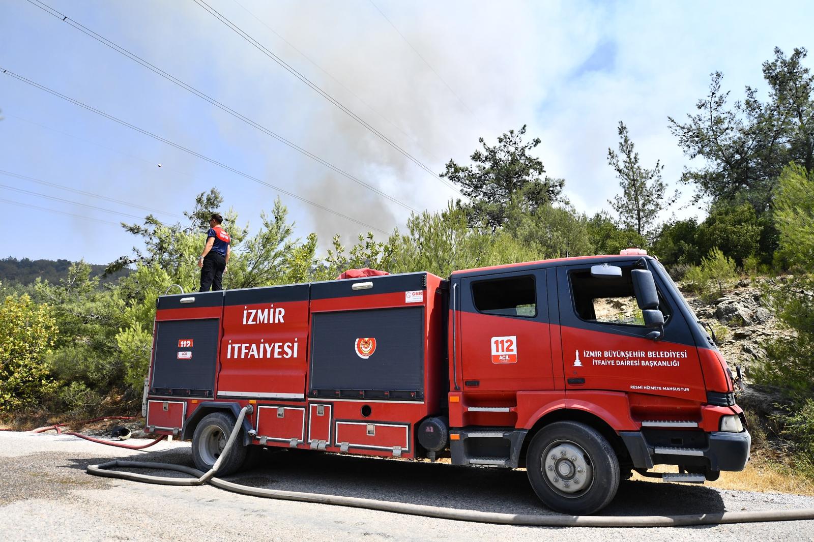 Bornova ve Buca'da orman yangını