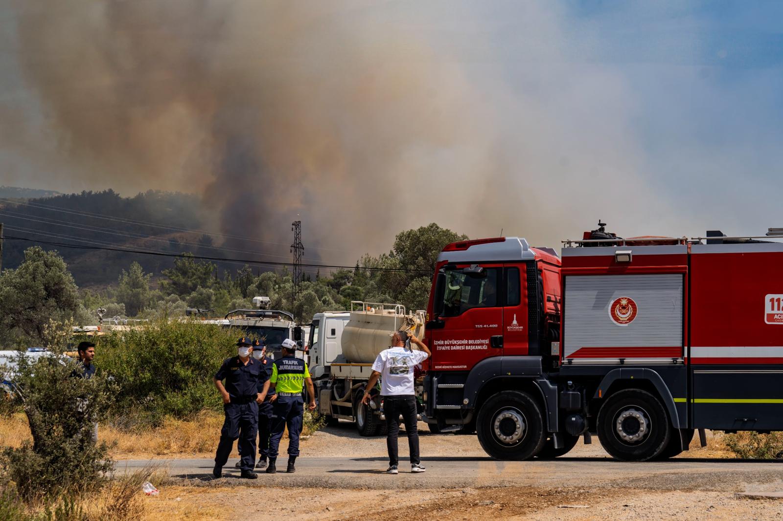 Bornova ve Buca'da orman yangını