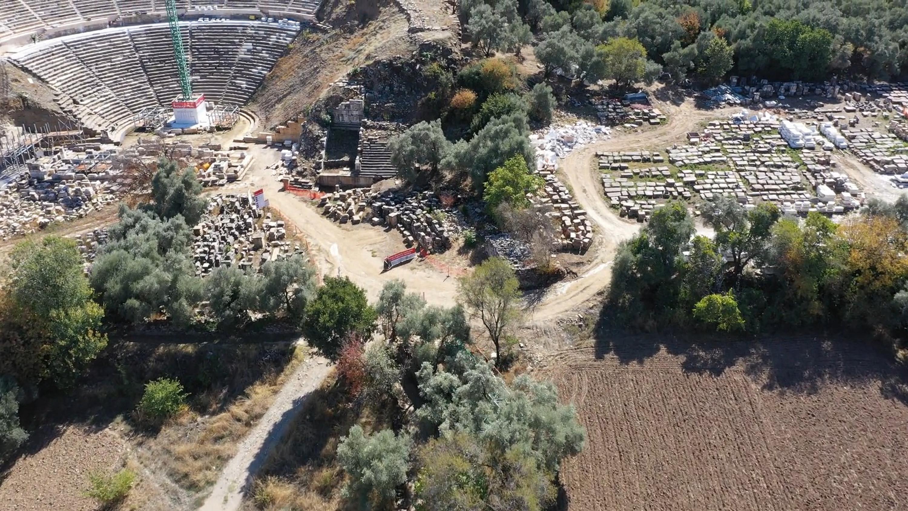 3 bin 500 yıllık Stratonikeia Antik Kenti havadan görüntülendi 
