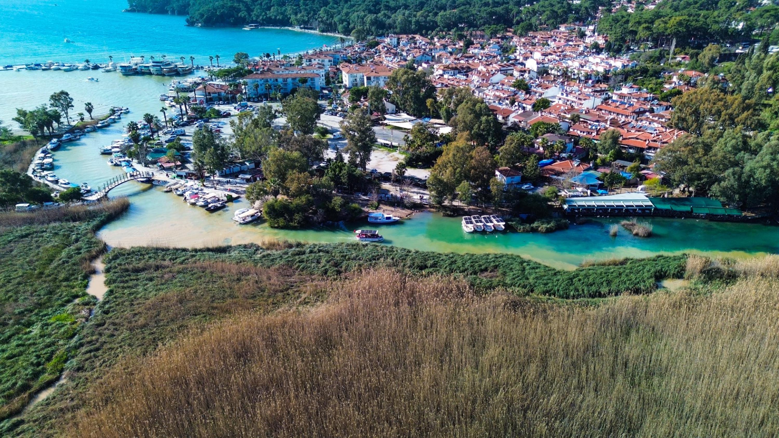 Akyaka'da denizin rengi değişti