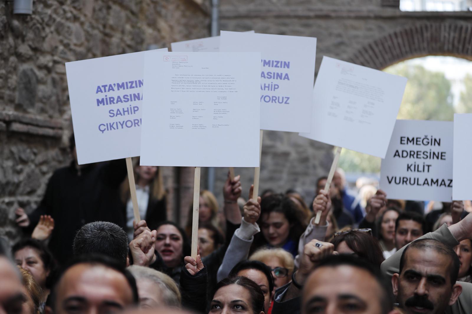 Vakıflar’ın tahliye talebine karşı Meslek Fabrikası önünde nöbet 