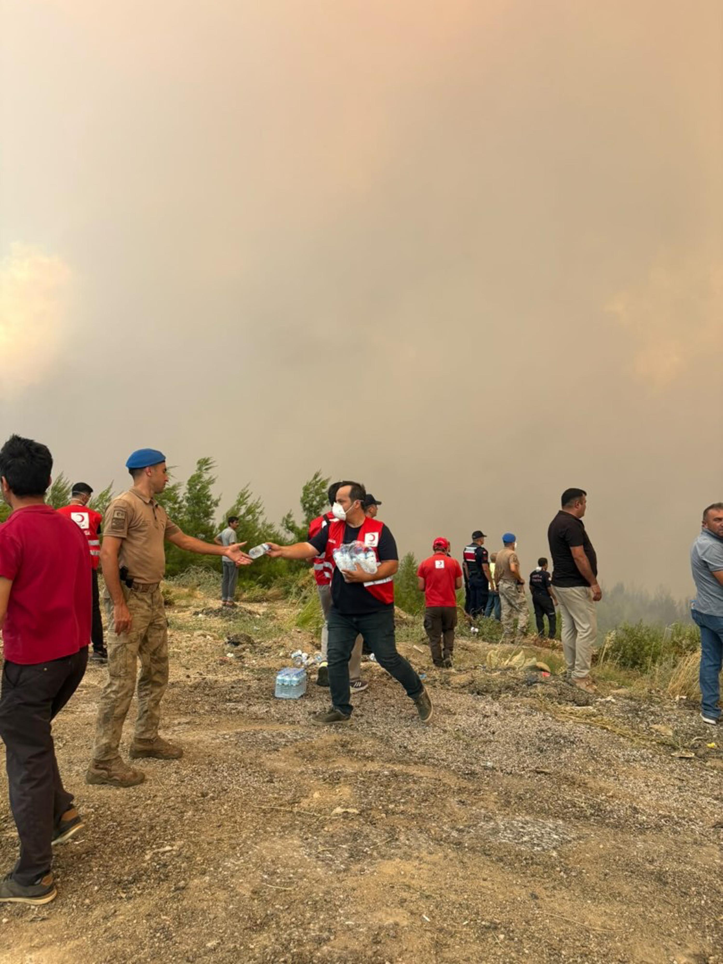 Seydikemer'de yangının izleri dronla görüntülendi