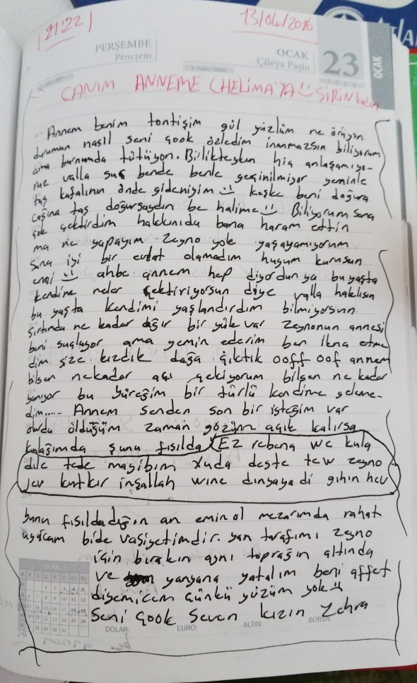 Terörist kızın pişmanlık dolu mektubu