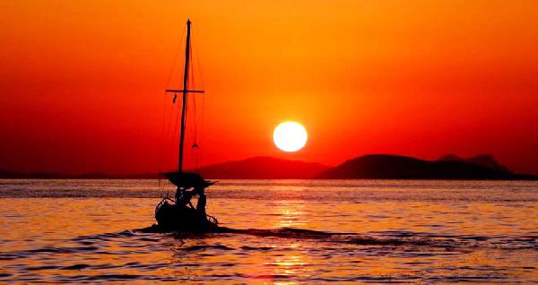 Tatil cennetinde hayran bırakan görüntü