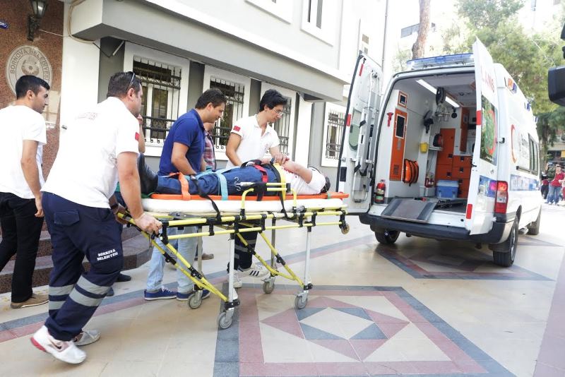 Bornova Belediyesi’nde ‘Acil durum’ tatbikatı