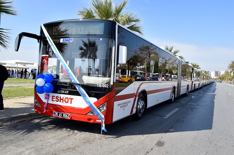 Yeni 60 körüklü otobüs hizmete alındı