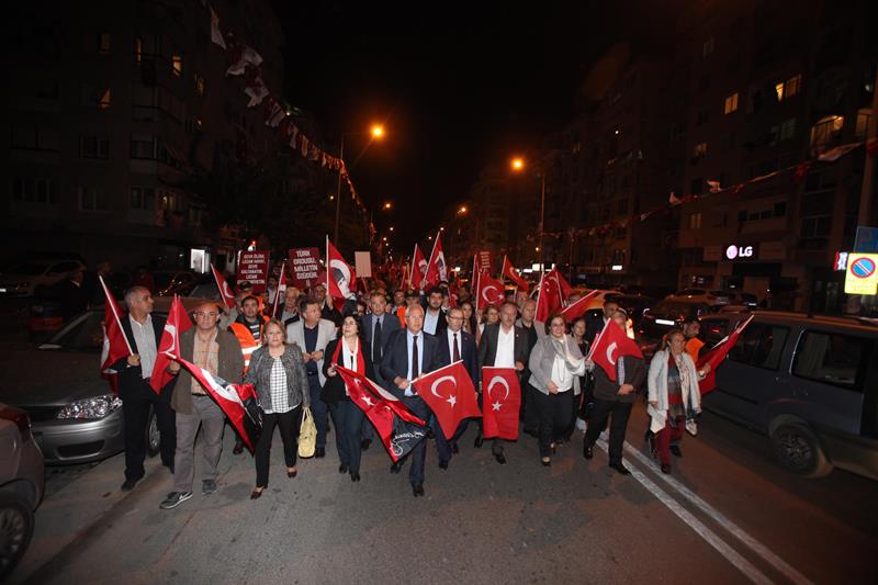 Kentin dört bir yanında Cumhuriyet coşkusu
