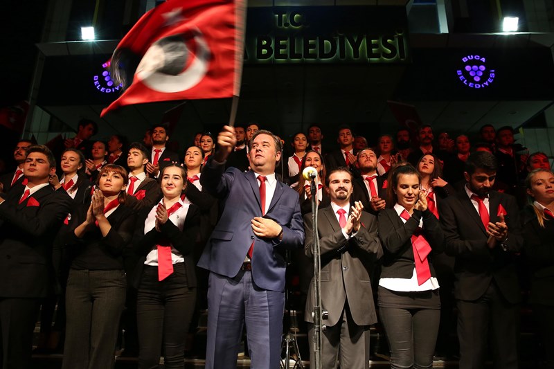 Kentin dört bir yanında Cumhuriyet coşkusu