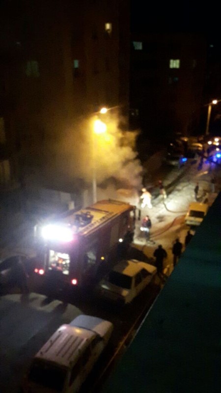 İzmir'de LPG'li araç yangını paniğe neden oldu