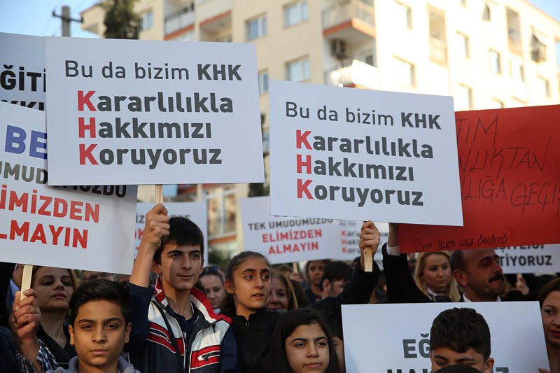 Buca'da KHK tepkisi