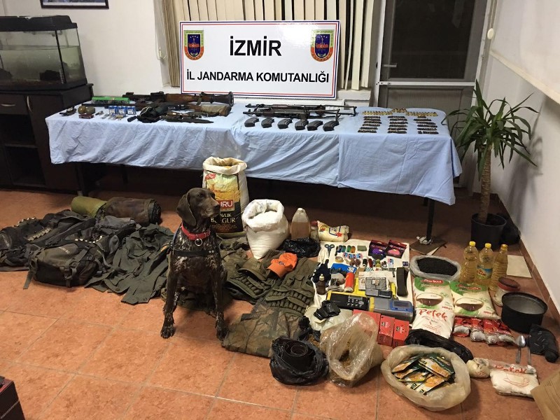 İzmir'de PKK'ya ait cephanelik ortaya çıkartıldı