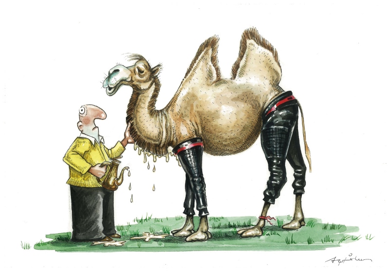 Bayraklı'yı karikatürlerle anlattılar