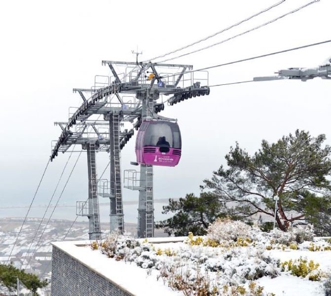 Teleferik'te kar keyfi!