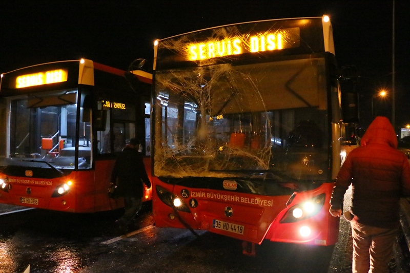 İzmir'de buzlanma kazaları