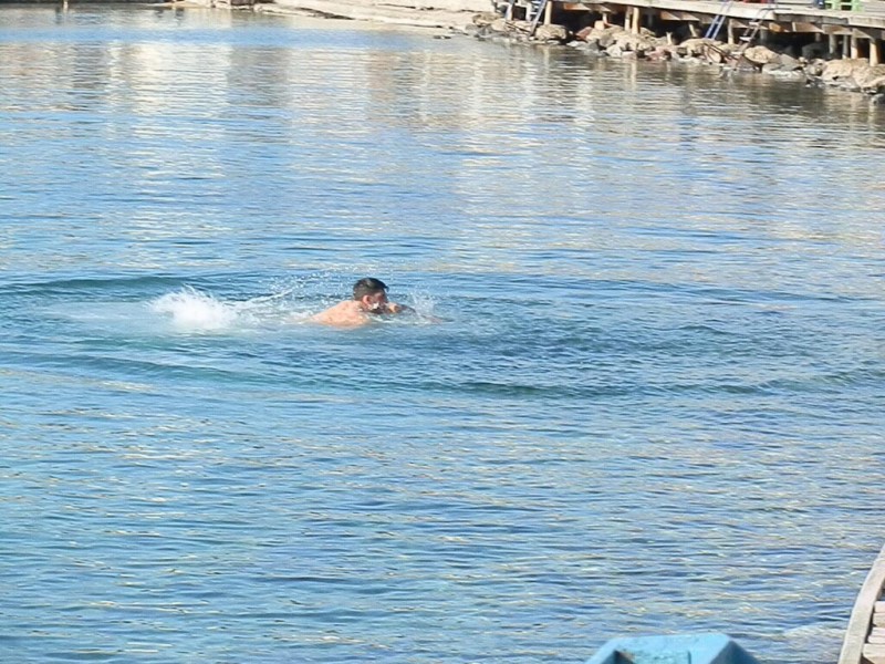 Şubat'ta Foça'da deniz keyfi
