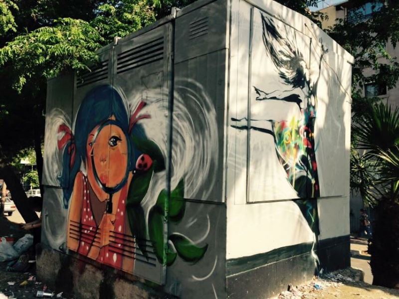 Buca’nın duvarları sanatla boyandı