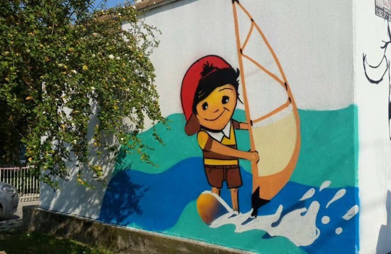 Buca’nın duvarları sanatla boyandı