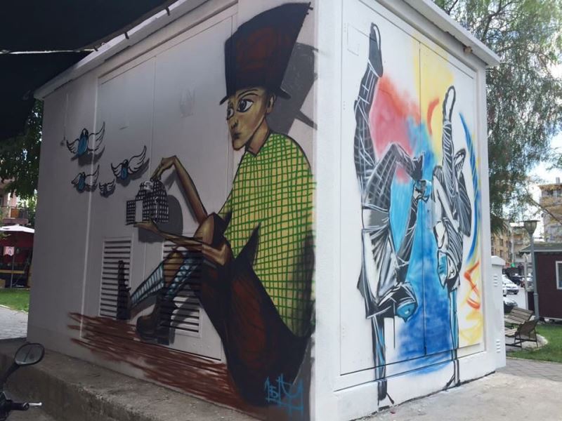 Buca’nın duvarları sanatla boyandı