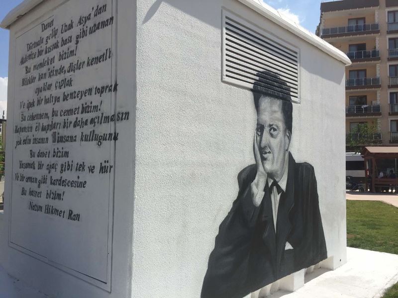 Buca’nın duvarları sanatla boyandı