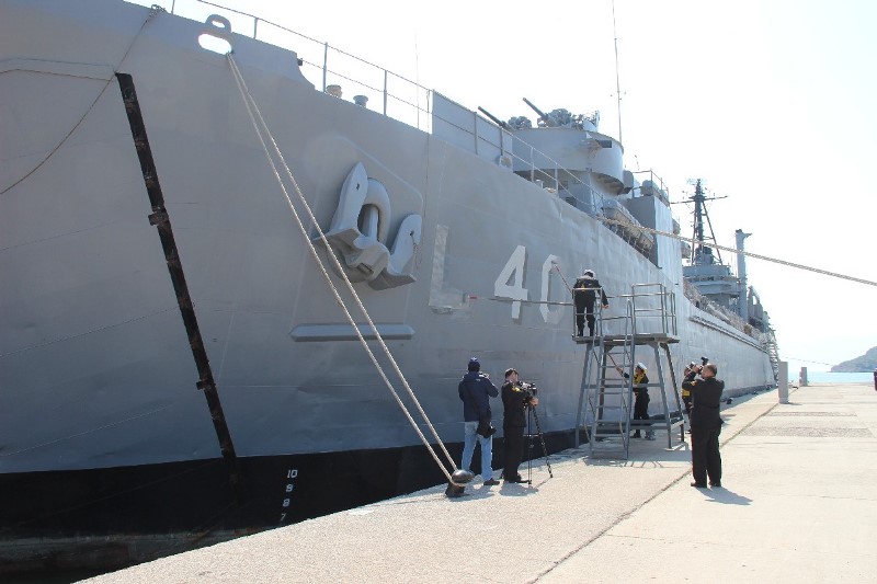 Foça'da TCG Ertuğrul Gemisine hüzünlü veda