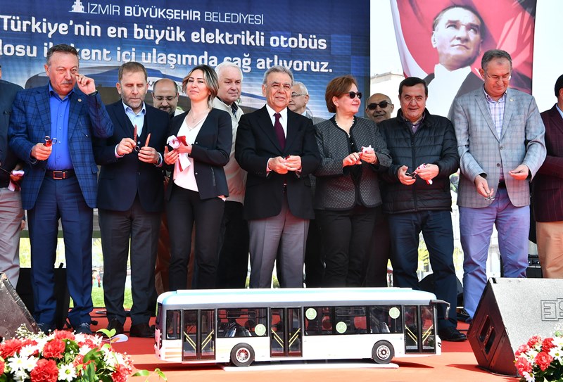 Elektrikli otobüs filosu yola çıktı