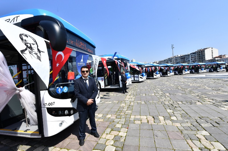 Elektrikli otobüs filosu yola çıktı