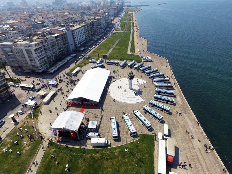 Elektrikli otobüs filosu yola çıktı