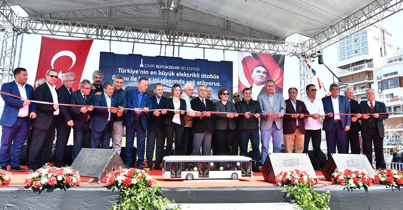 Elektrikli otobüs filosu yola çıktı