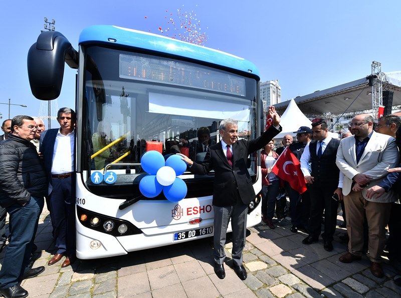 Elektrikli otobüs filosu yola çıktı