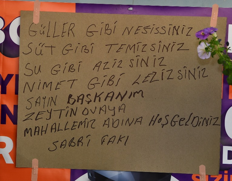 Başkan Kocaoğlu'na şiirli karşılama