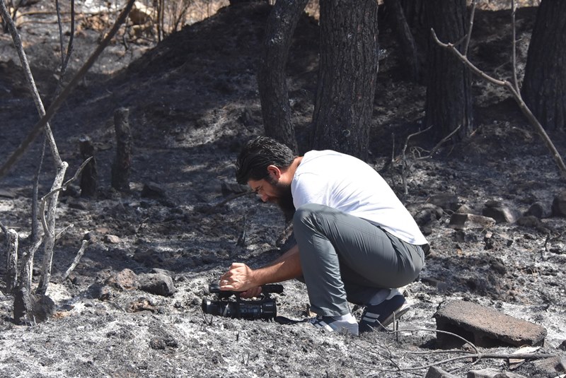 İzmir'deki yangından korkunç manzaralar